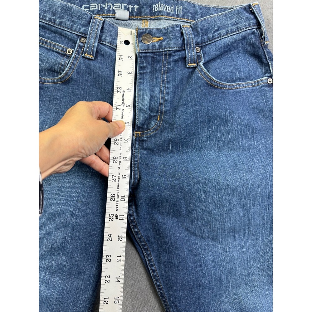 Carhartt Relaxed Fit Straight Leg Jeans Men's 31x30 Medium Wash Blue Denim - Picture 6 of 14